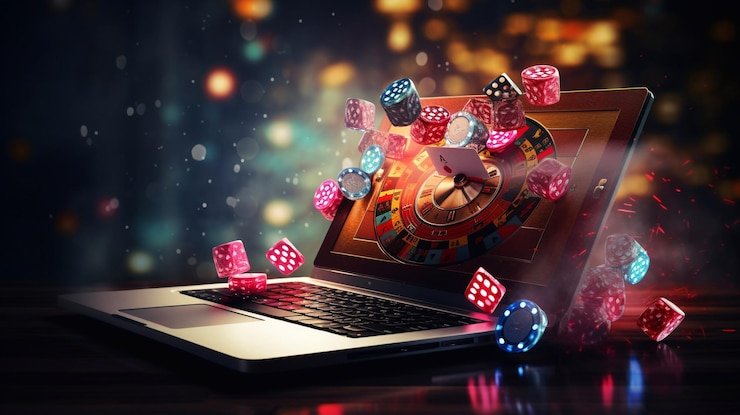Account balance display and win payout notification on combet slot